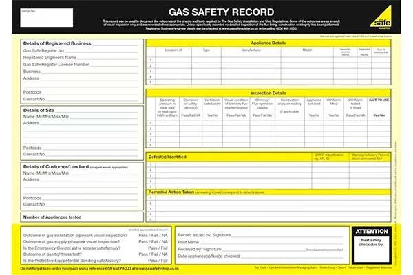 Gas Safe Example